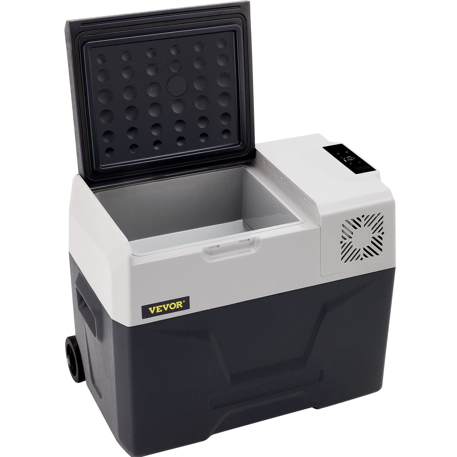 VEVOR Autokühlschrank Kompressor kühlbox Edelstahl Urlaub Isolierbox Mini Kühlschrank Kühlbox Auto und Steckdose (30L)
