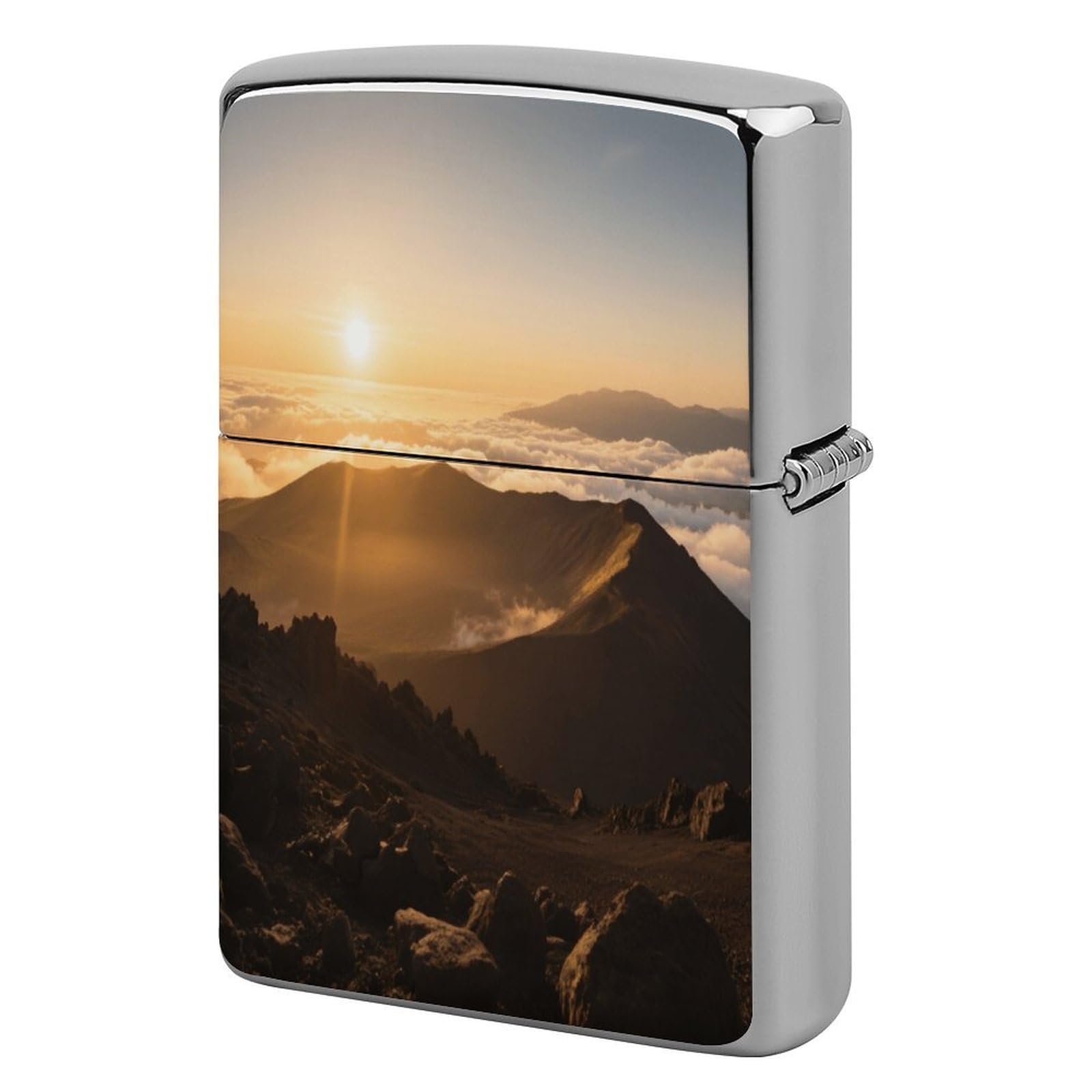 Fekiloot Style Haleakala Volcano Lighter Case Cover Metal Lighter Case