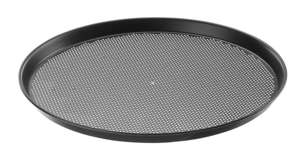 Perforierte Pizza-Pfanne Aus Karbonstahl Mit Antihaftbeschichtung – 25,4 Cm Für Knusprigen Pizzaboden