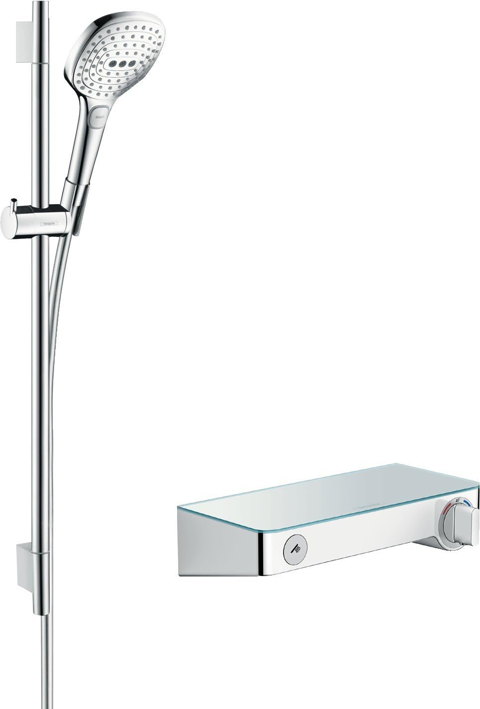 hansgrohe Raindance Select E Shower system 120 with ShowerTablet Select thermostatic mixer and