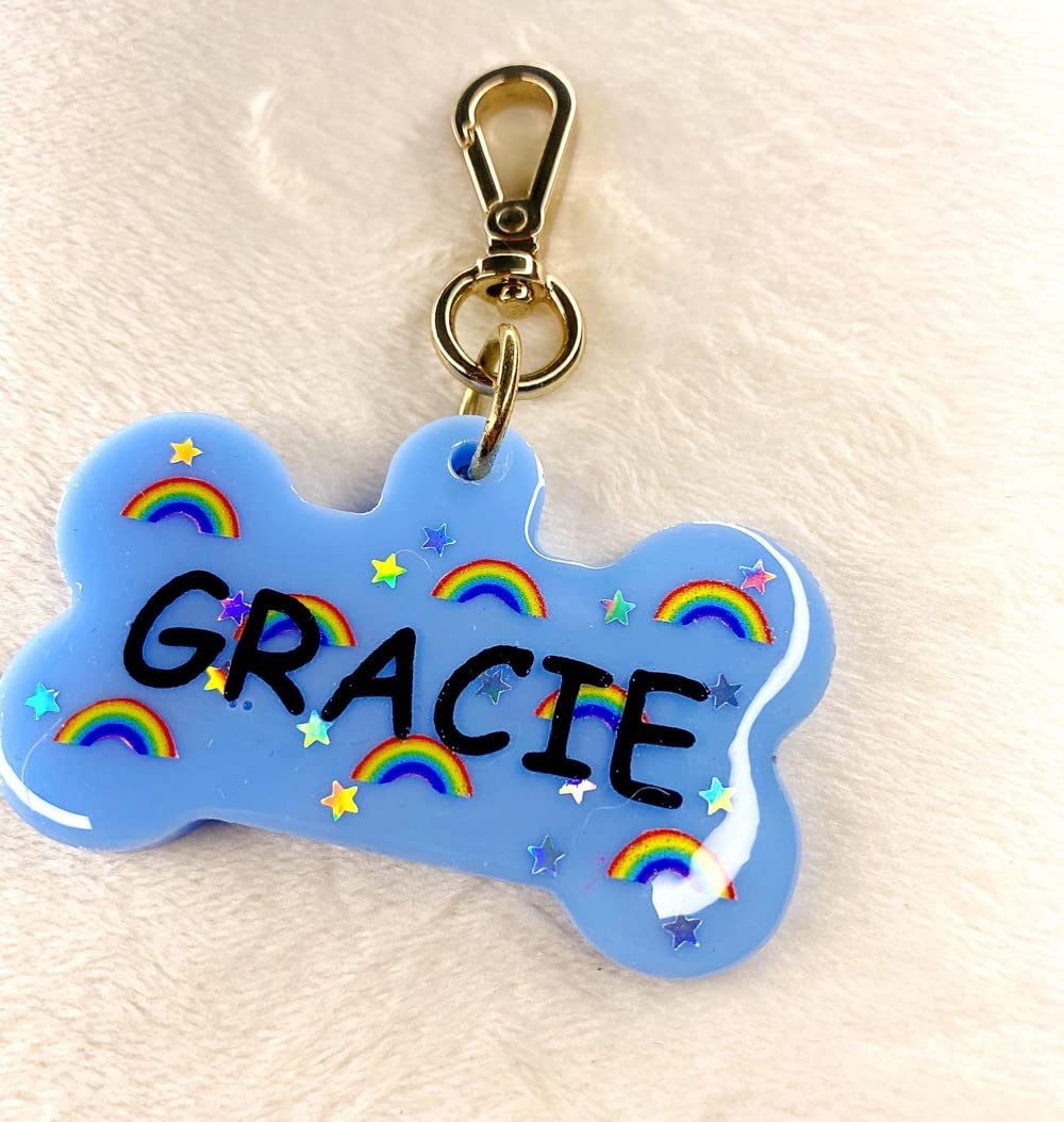 Dog Name Tags Personalized / Rainbow and Stars Dog Name tag / Id Name tag for Dogs / Resin Name tag (B09K7T4XGP) Amazon Price History, Amazon Price Tracker