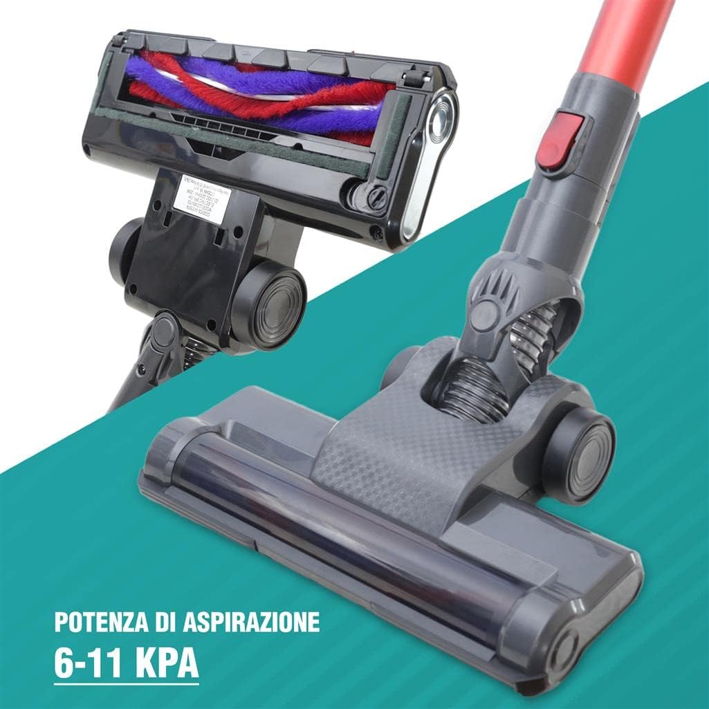 Diagram showing all included components of the High-Tech vacuum cleaner