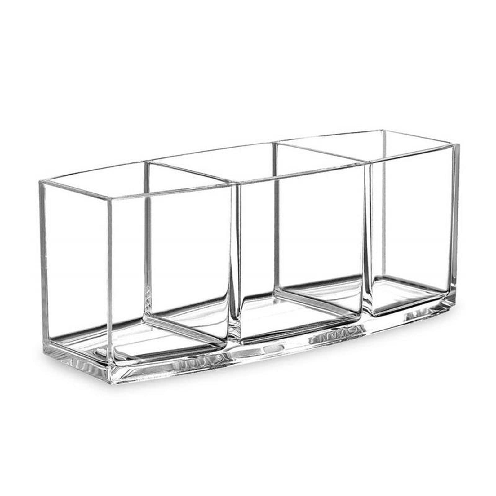 Boîte de rangement transparente à 3 trous pour sublimer votre coiffeuse