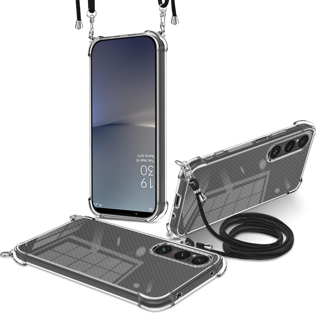 Amazon.co.jp: Xperia 1 VI ケース クリア ネックストラップ