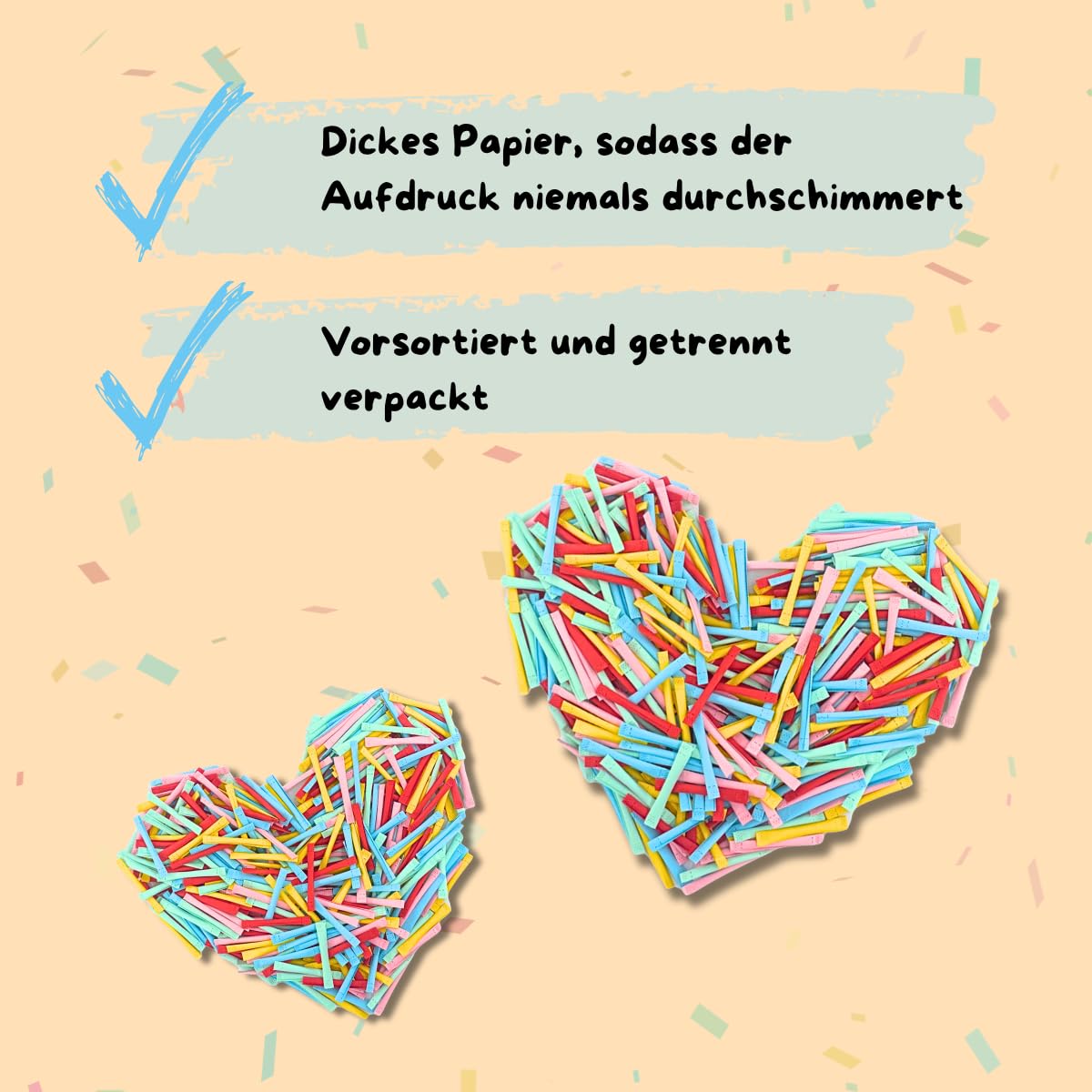 Tombolalose Lospaket 500 Gewinne 1-500 fortlaufend nummeriert, 10x50 Sicherheitslose, bunt gemischt, perforiert, ideal für Tombola & Verlosung