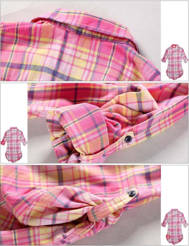 Image of Match Women's Long Sleeve Plaid Flannel Shirt #2021