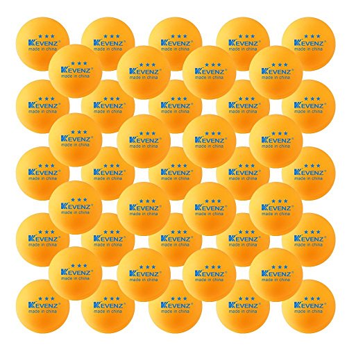KEVENZ 60-Pack Premium 3-Star 40mm Orange Table Tennis Balls,Competition Quality Ping Pong Ball