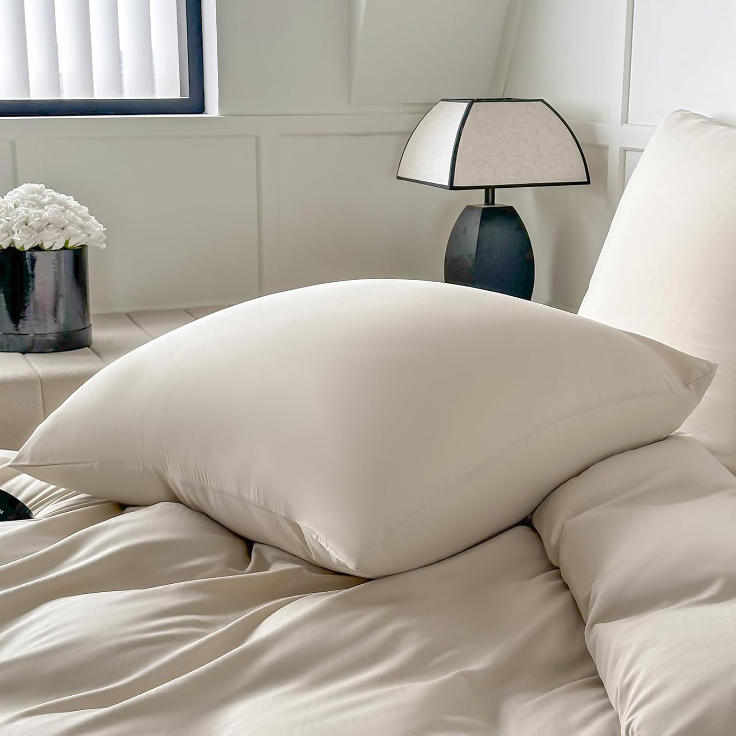 Beige Duvet Cover King Size Ultra Soft Brushed Microfiber- King Duvet Cover 3 Pieces Set: 1 Duvet Cover 104x90 with Zipper Closure + 2 Pillow Shams - Comforter Cover King Size - Image 7