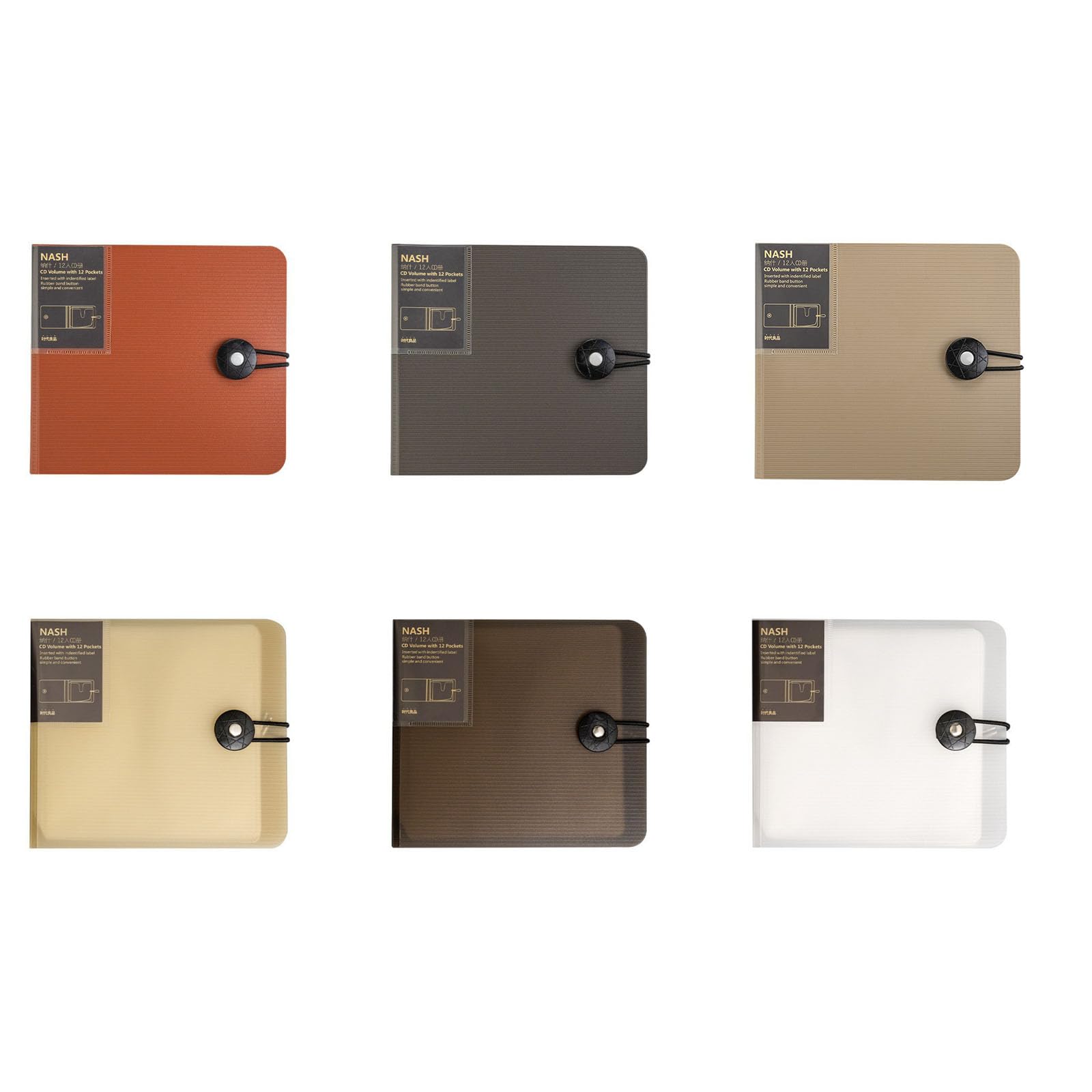 MLWSKERTY Portable 12Pcs CD-DVD Discs Organizers Cases Storage Boxes Holder CDs Sleeve Bag with Buckle & Elastic Band Design