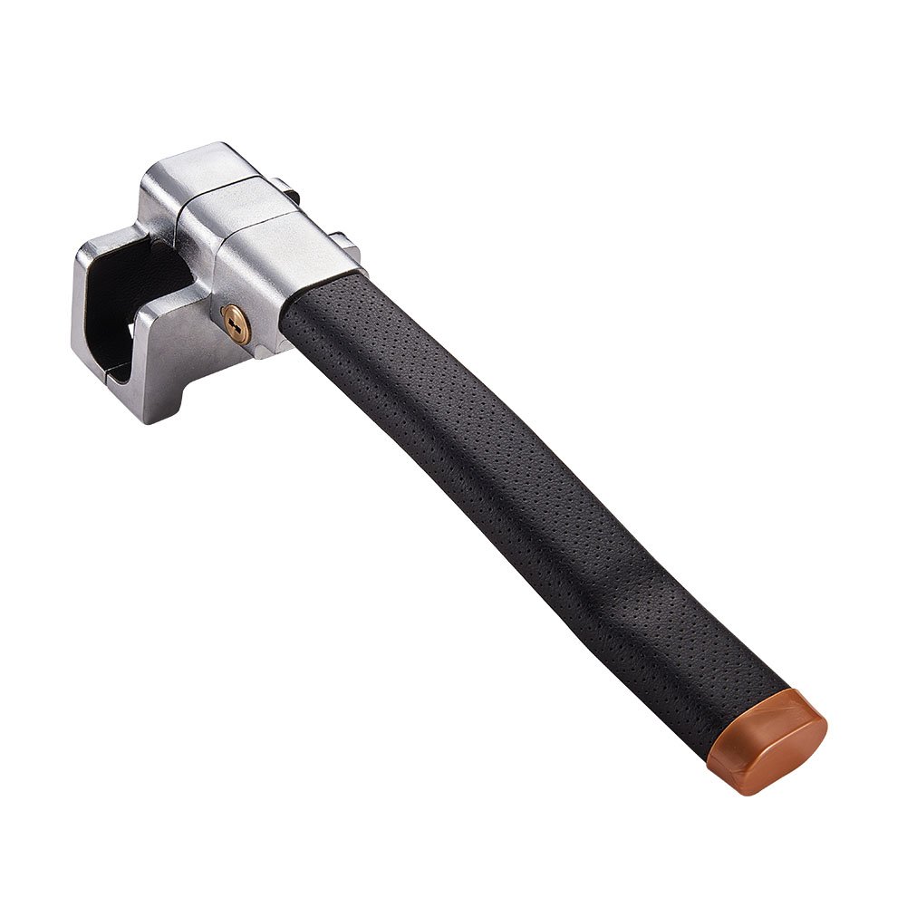 Blueshyhall Professional Volante Cerradura Volante garra para volante antirrobo Volante Auto con llave, negro