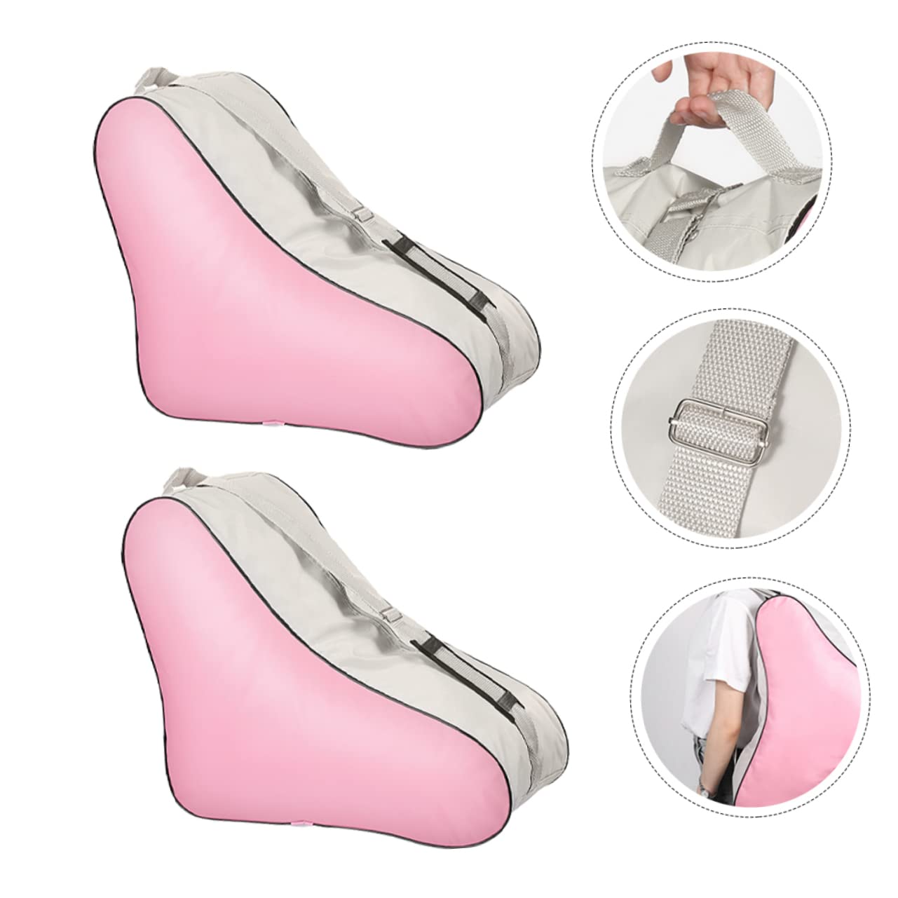 BRIGHTFUFU 2Pcs Roller Skate Handbag Storage Bag Backpack for Ice Skating and Roller Skating Durable and Stylish Roller Skates Pouches for Adults