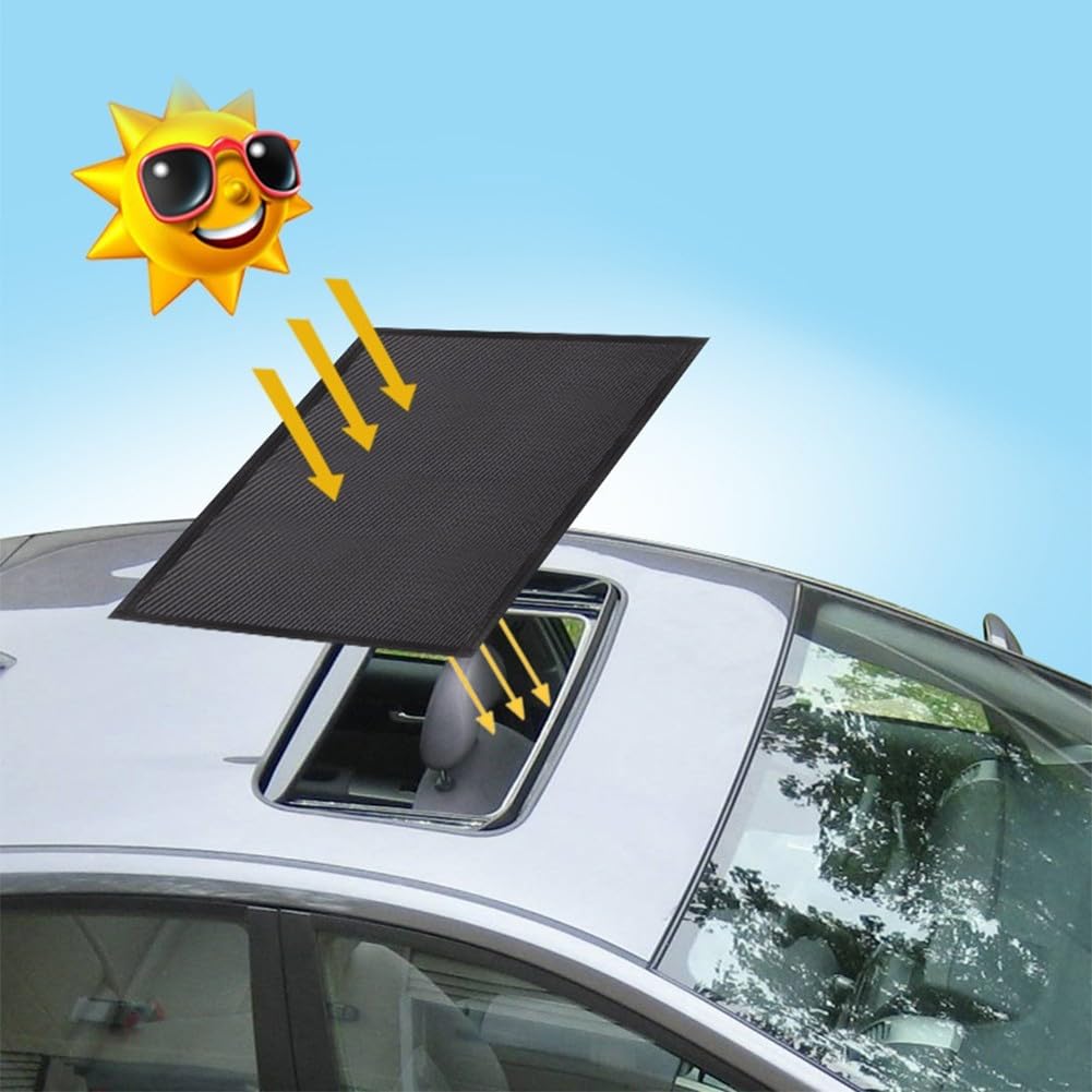 Copertura magnetica per tettuccio apribile dell'auto, in rete, facile installazione, fornisce protezione solare e ventilazione (100 x 65 cm)