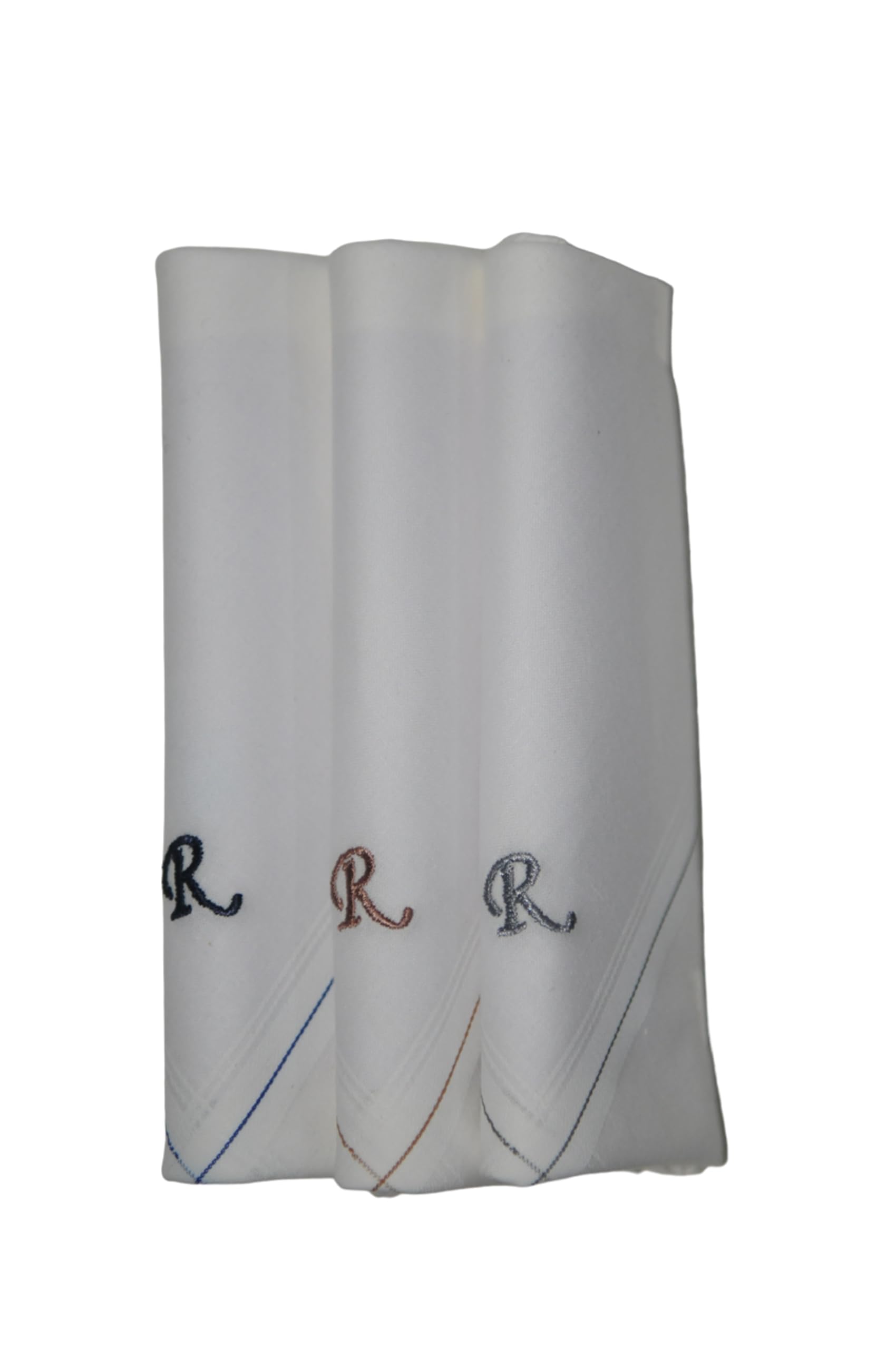 chancellor Men's Handkerchief, Pack of 3 Pc (White) Letter -R-picture-24