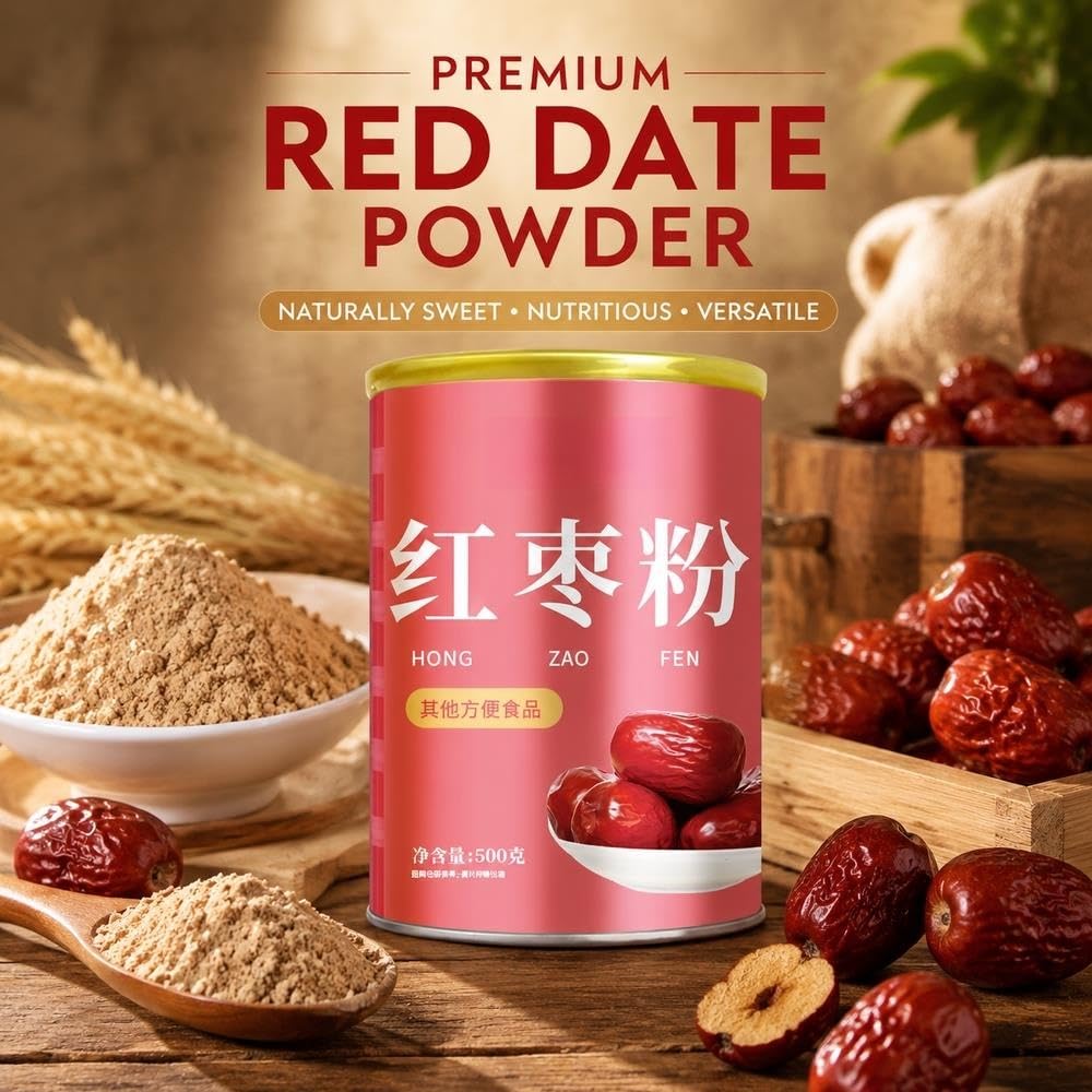 Polvere di datteri rossi essiccati 500g Mix di farina d'avena