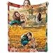 COLORSFORU Custom Blanket with Dog Picture Name Personalized Text Blanket Photo Collage Blanket Memorial Gift Loss Dog Sympathy Remembrance Blanket Gift for Pet Lover a Grieving Pet Owner