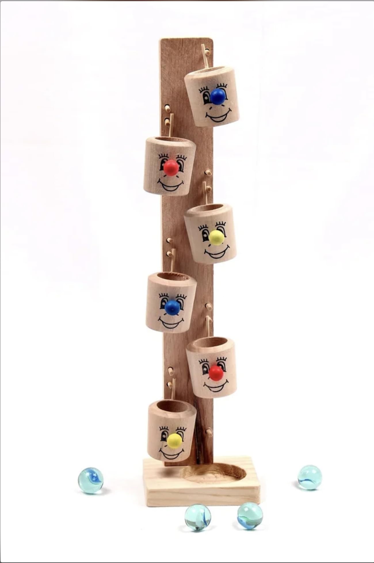 Wooden Marble Drop Toy for Toddlers – Montessori Rolling Ball Tower Game with Smiling Cups – Educational Sensory Toy for Kids Age 1-3-image-39