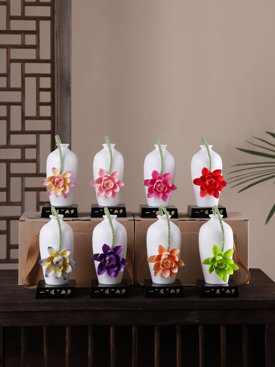 Jarrón pequeño de cerámica para decoración del hogar, sala de té, mesa de té creativa, mesa de té, pequeños adornos para manualidades, contenedor de flores, C