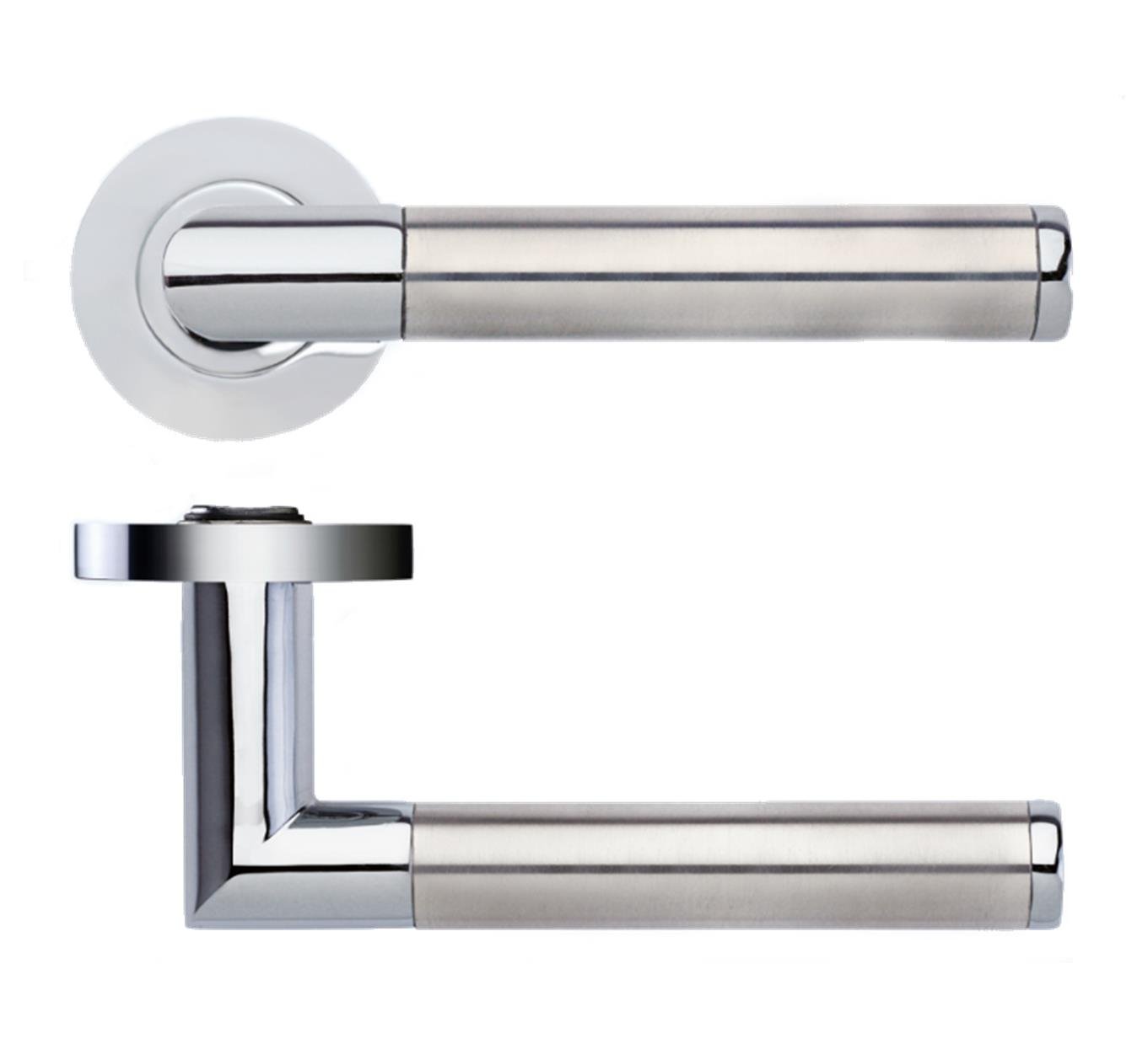 Stanza Architectural hardware Luna Door Handle Lever On Round Rose New