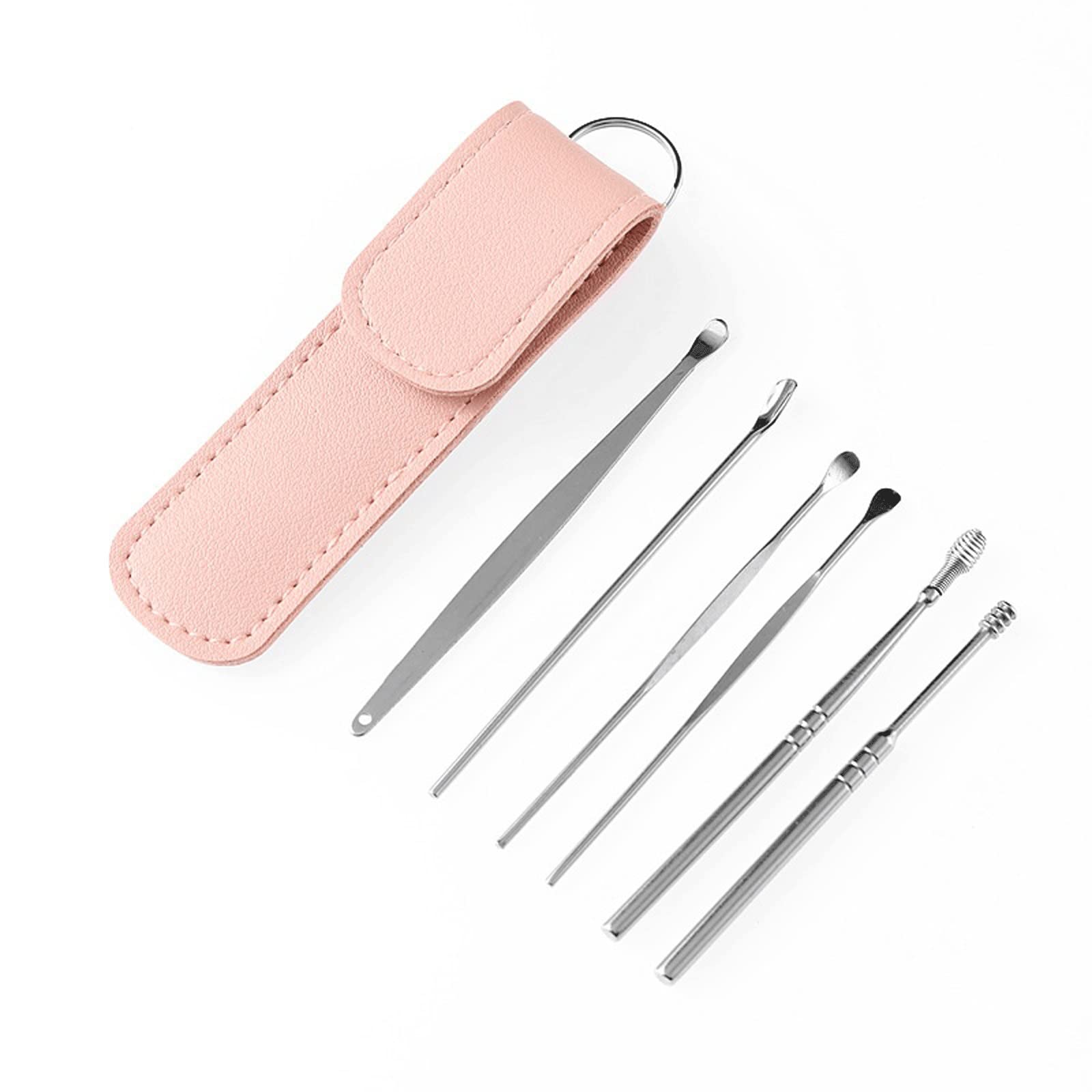 Prodotti per la rimozione del cerume Pulitori per cerume per Le Orecchie Raccoglitori per cerume in Acciaio Inossidabile Curette per la Rim
