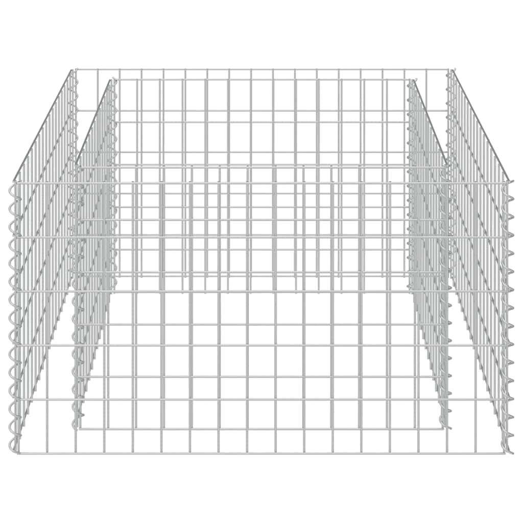 Podwyższona donica gabionowa ze stali galwanizowanej 90x90x50 cm duża skrzynia ogrodowa na kwiaty stabilna rama rabatowa wytrzymała na rdzę i warunki atmosferyczne do wypełnienia kamieniami