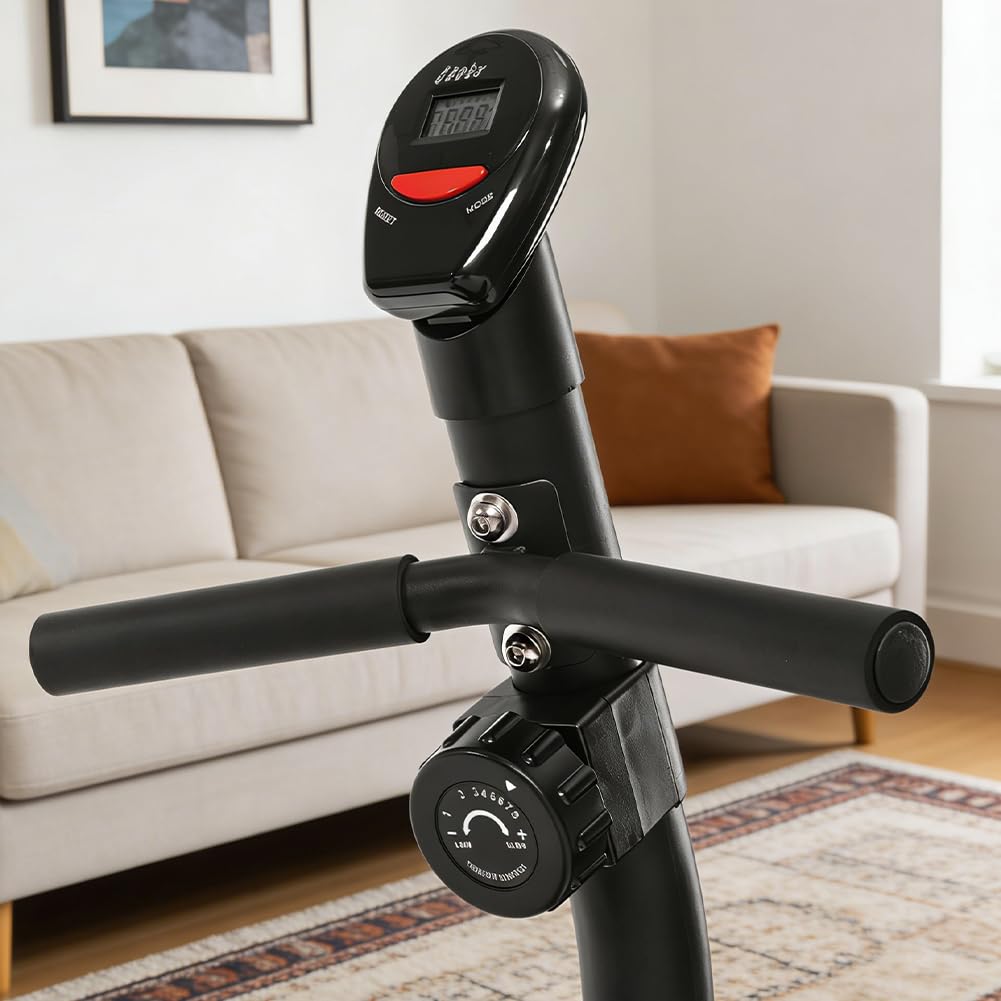BAKAJI Cyclette Orizzontale da Casa con Schienale e Seduta Ergonomica per Esercizi Fitness, Bici da Seduta per Home Gym Palestra Allenamento Cardio, Bicicletta per Esercizi con 8 Livelli di Resistenza