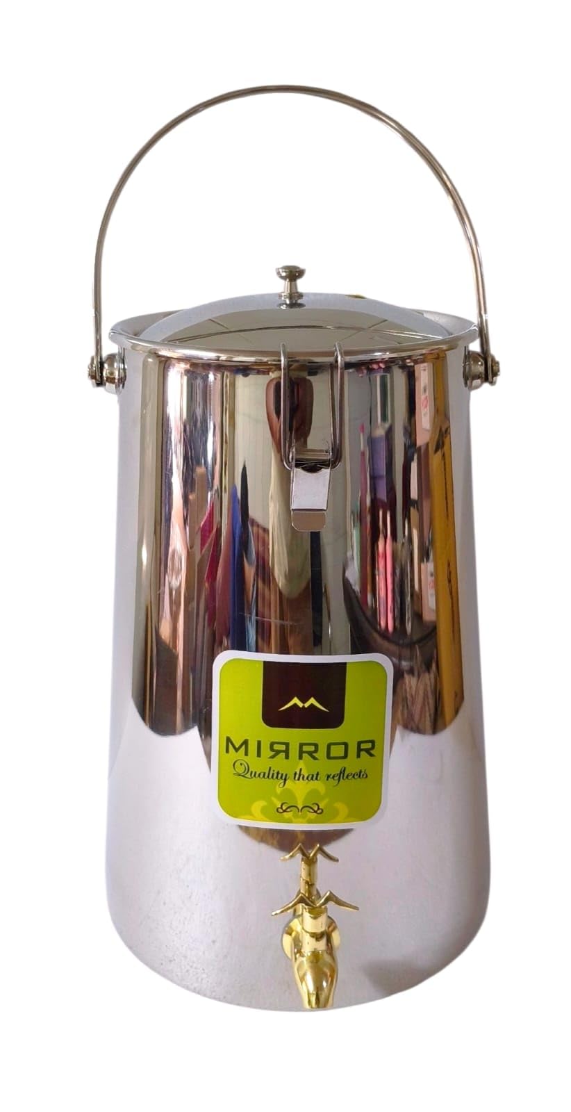 Stainless Steel Matka with Tap | Stainless Steel Water Dispenser 15 Litre Pot | Water Container with Tap - Vertical-image-38