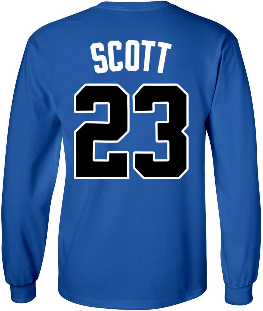 Ravens Basketball Movie #23 Nathan Scott One Tree Hill Jersey Style Men's Long Sleeve T Shirt
