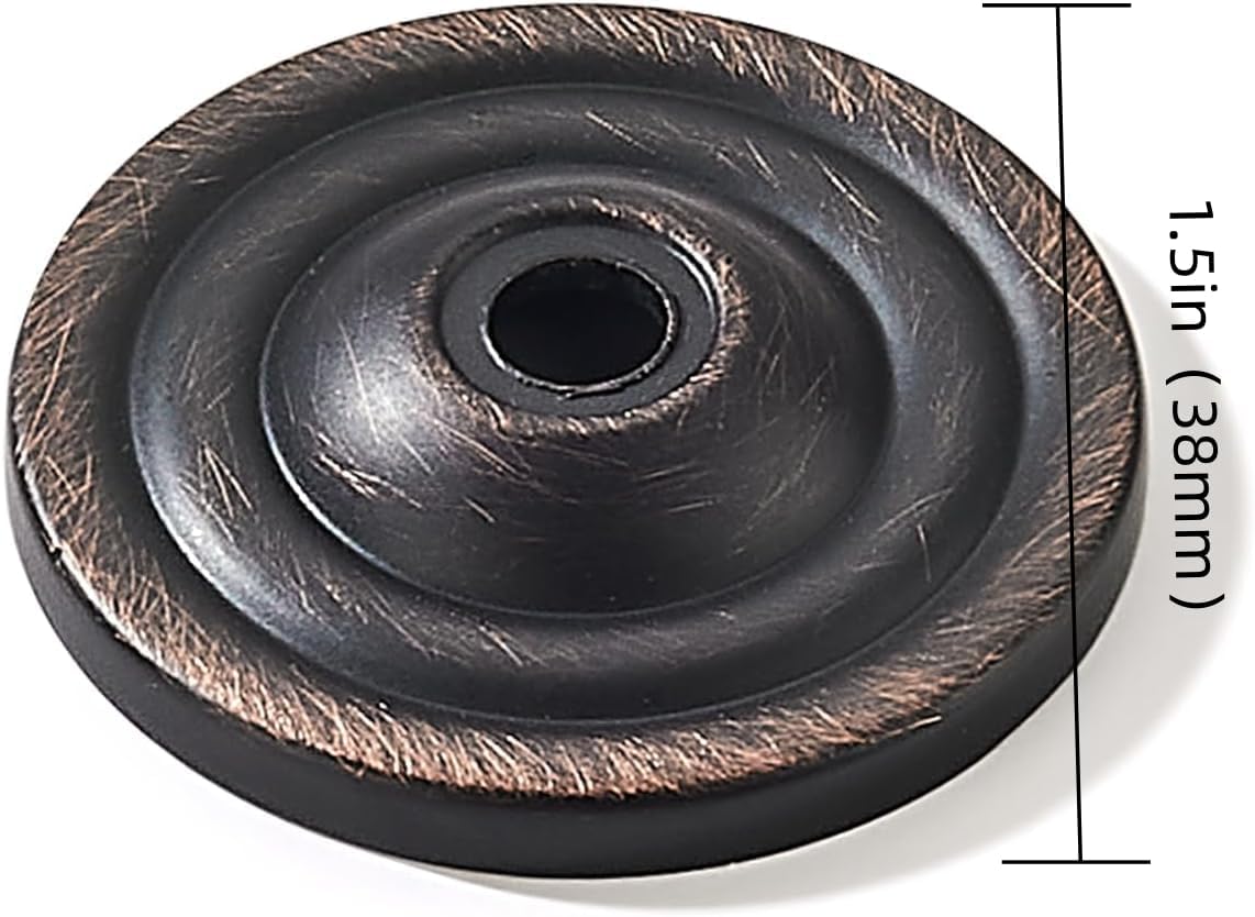 khtumeware 10 Pack Oil Rubbed Bronze Backplate for Cabinet Knobs Cabinet Hardware Knob Backplate/Back Plate.