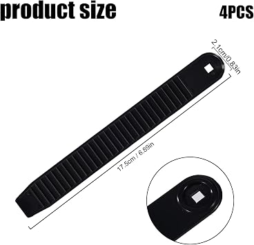 BOXOB 4pcs Snowboard Ankle Ladder Strap Binding, 6.89x0.83in High Elasticity Ski Band Binding Hardware Men Replacement Accessories Part Gift with Screw Nut Washers for Skates & Sporting Gear