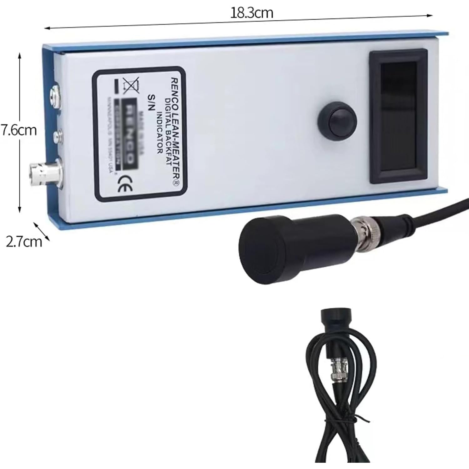 Medidor De Grasa Porcina, Medidor De Grasa Dorsal Para Ganado Porcino, Rango De Medición De 4-35 Mm, Grosor De Grasa De 1 a 3 Capas, Con 3 Luces Indicadoras, Para Vacas, Ovejas Y Cerdos, Para Granjas