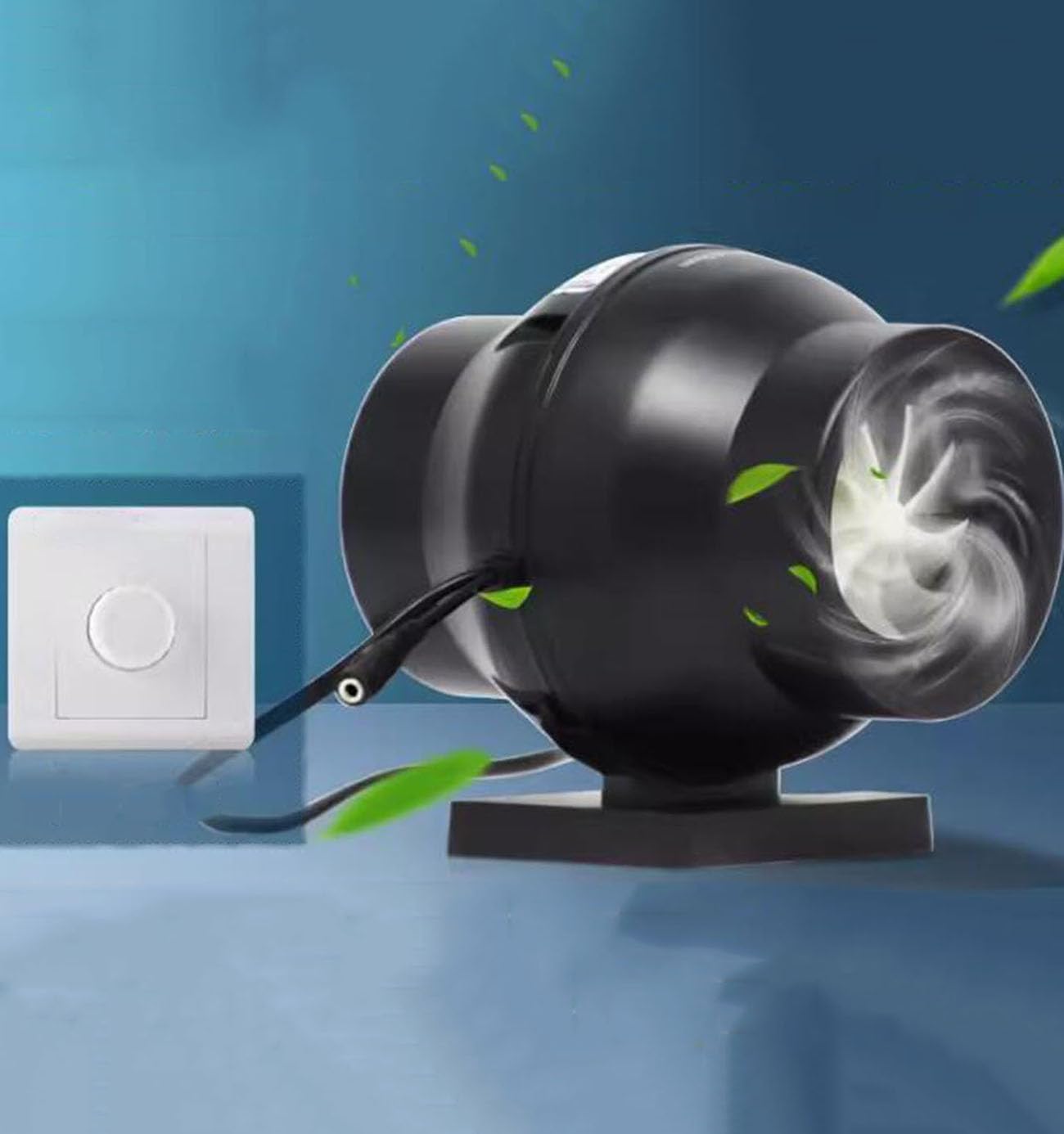 ICEMOB Extracteur d'air 100Mm,Extracteur Air Chaud 7500 TR/Min,pour Serre, Tente,Garage Ventilateur Extracteur,Régulation De Vitesse en Continu,IPX4 Étanche,B