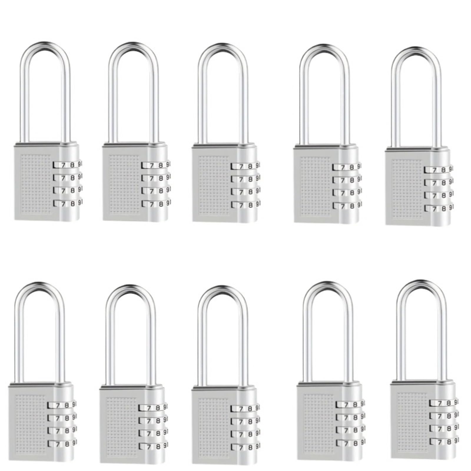 Vorhängeschloss Mit Zahlencode Großes digitales Zahlenschloss aus Metall, Koffer-Vorhängeschloss, Zinklegierung, Diebstahlsicherung, Schließfach, Hardware-Schloss
