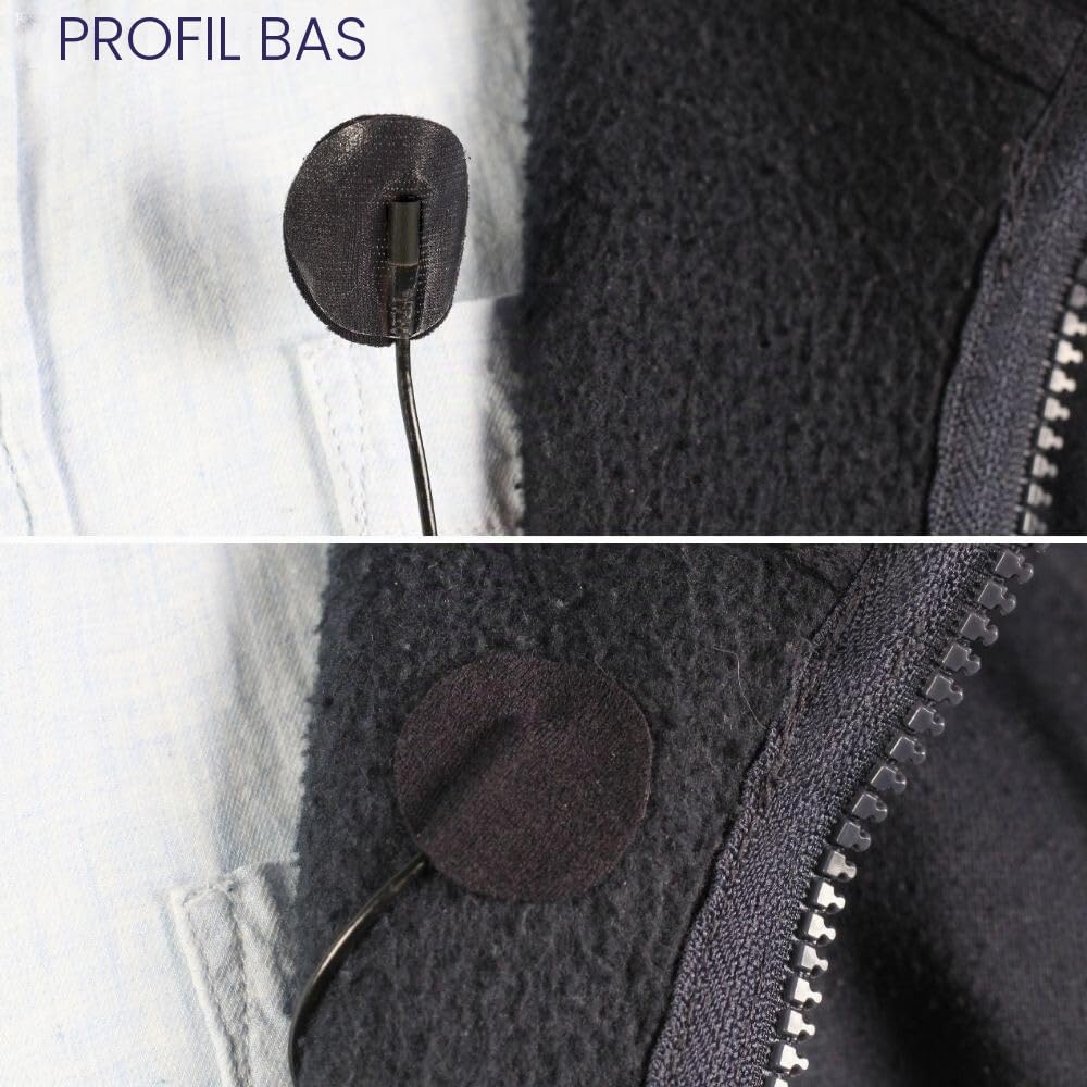 URSA – Cercles souples, protections réutilisables de micros cravate, pour protéger du vent et les camoufler, (15 cercles souples + 30 autocollants)