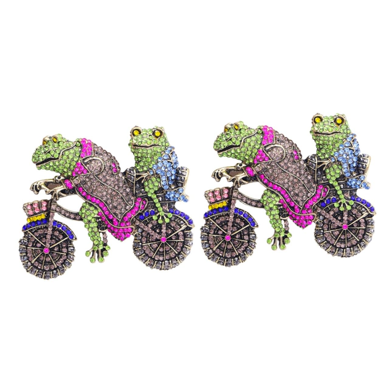 SHERCHPRY 2stücke Funny Frog Brooch Pin Mit Strass Kreative Frosch-brosche Für Damen Für Kleidung Und Besondere Anlässe Wie Geburtstage Und Weihnachten