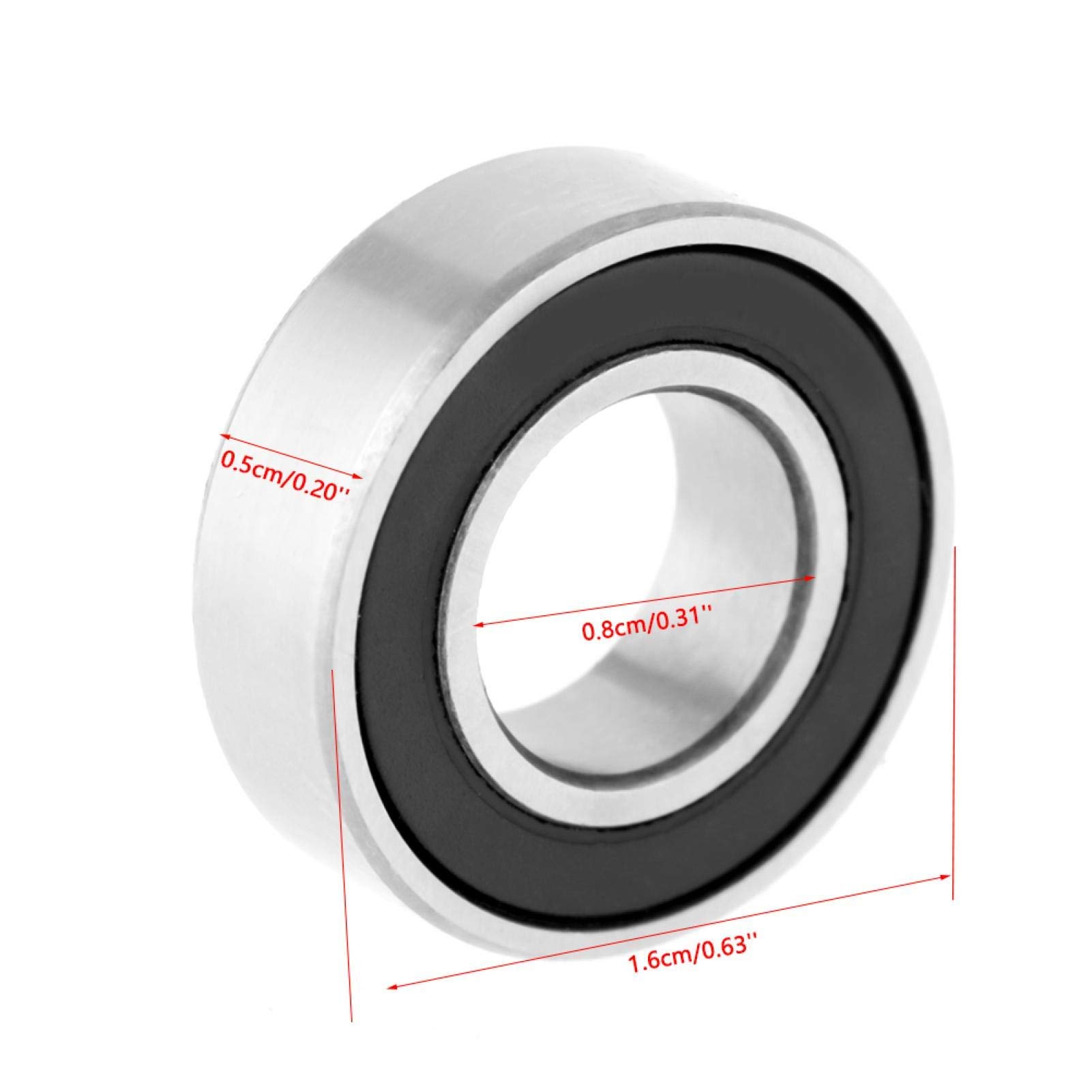 10 pezzi Cuscinetti a Sfera Sigillati in Gomma 688 2RS 8*16*5 mm 688RS