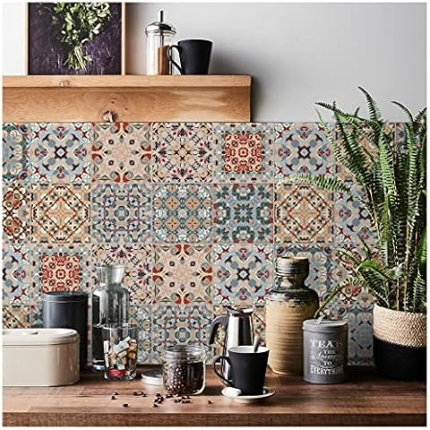 RwalkinZ Tile Stickers for Kitchen and Bathroom Cover