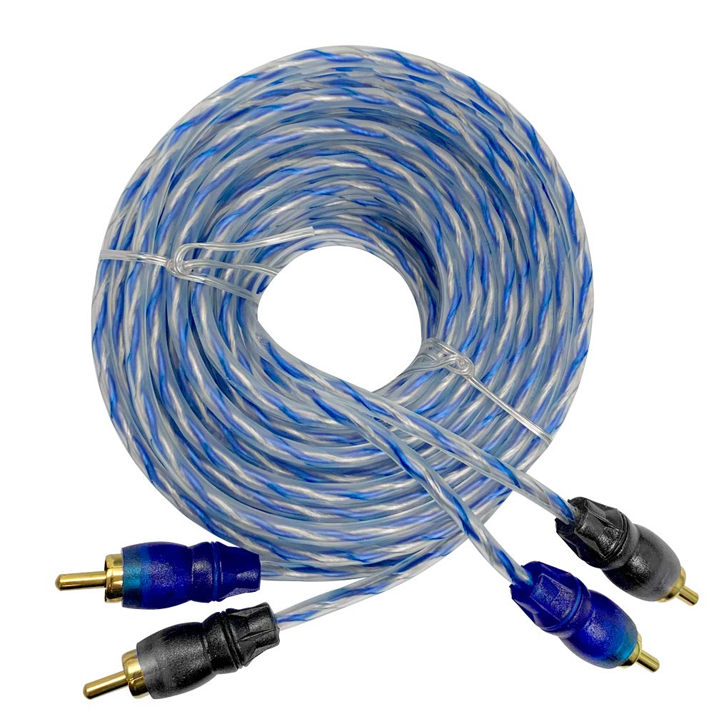 Seismic Audio - SA-2CR17-2 canales 17 pies RCA cable de audio de interconexión macho - OFC Dual RCA Stereo Cord