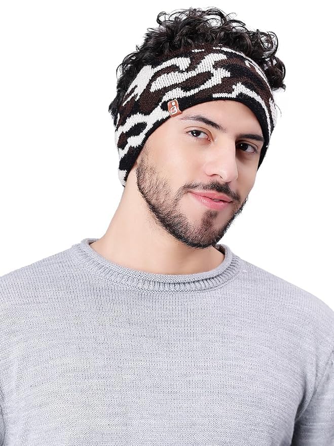 bharatasya Mens Army Pattern Earwarmer Headband Ear warmer Earmuffs Ear cap Ear cover Winter accessories-picture-4
