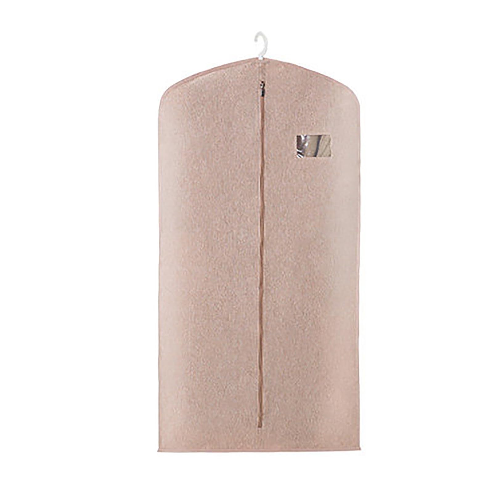 Clothes Protectors for Hanging Clothes, Coat Covers for Closet, Breathable Garment Cover, Storing Coats and Trench Coats(Beige,57 * 140cm/22 * 55in)