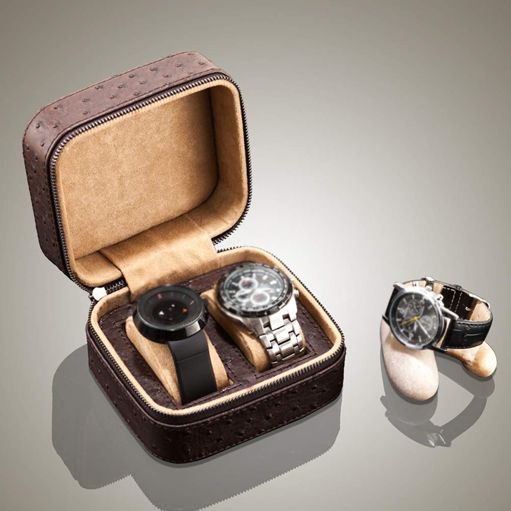 Scatola for orologi in pelle PU a 2 slot for da