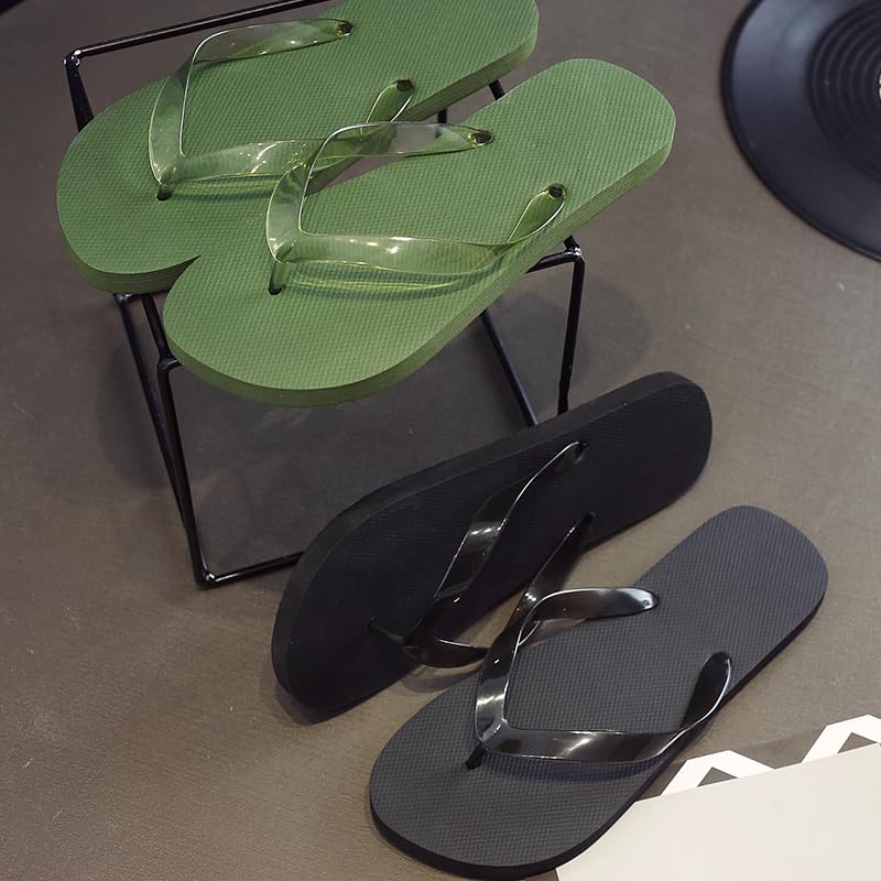 Kschenimy Men Flip Flops Beach Rubber Shower Basic Thong Sandals4