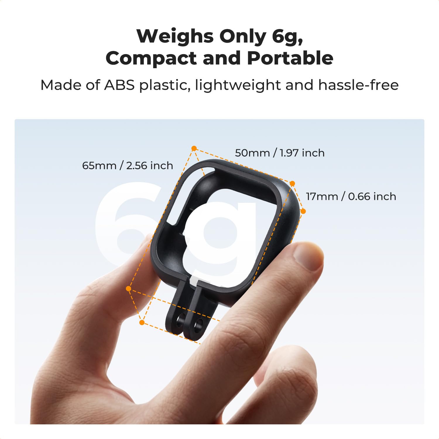 Rama przedłużająca K&F CONCEPT, rama ochronna do klatki kompatybilna z akcesoriami do kamery sportowej Insta360 Go Ultra, rama ochronna z adapterem gwintu 1/4", zestaw montażowy