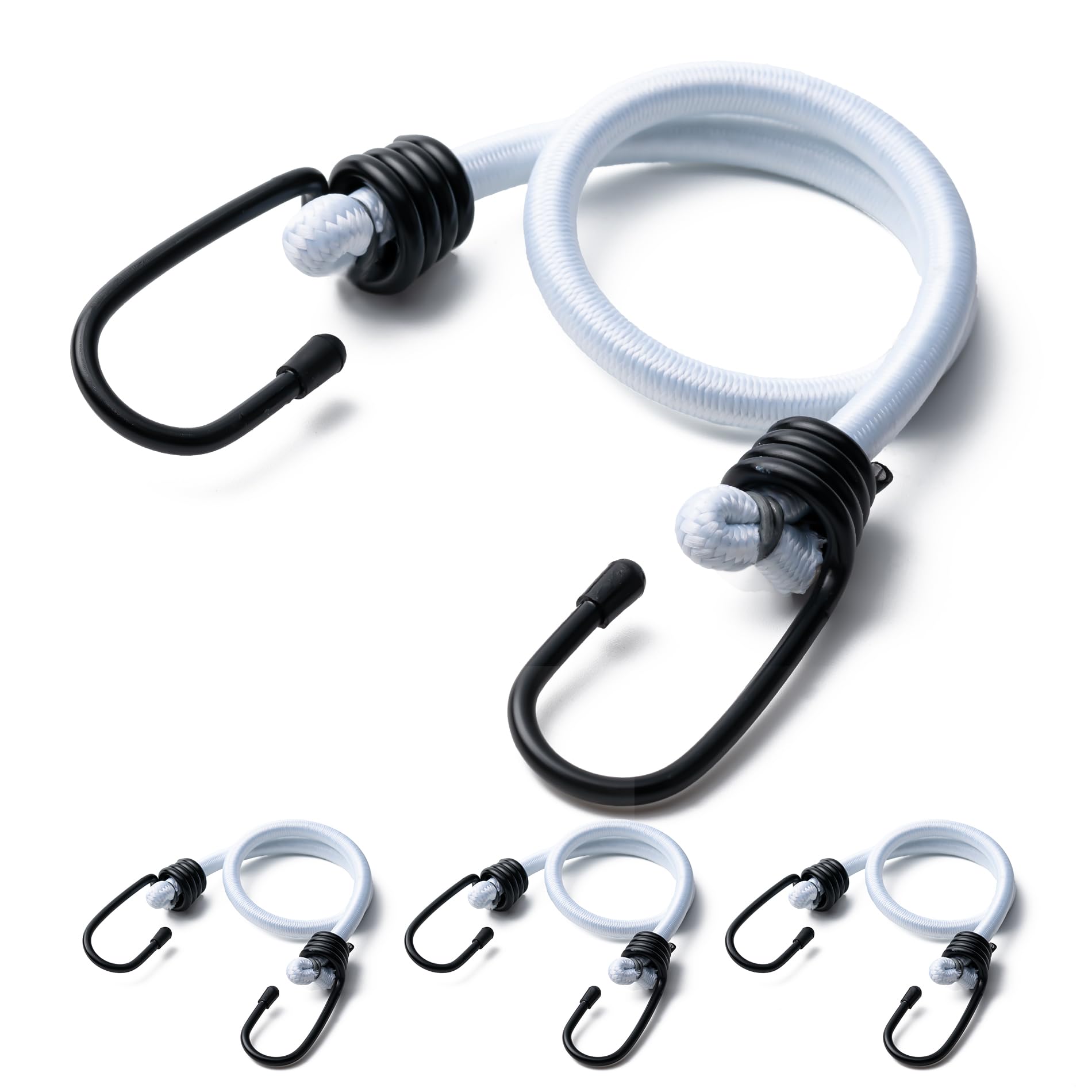 Cordões Elásticos Aegero 81cm - 4 Unidades Com Ganchos Para Uso Externo