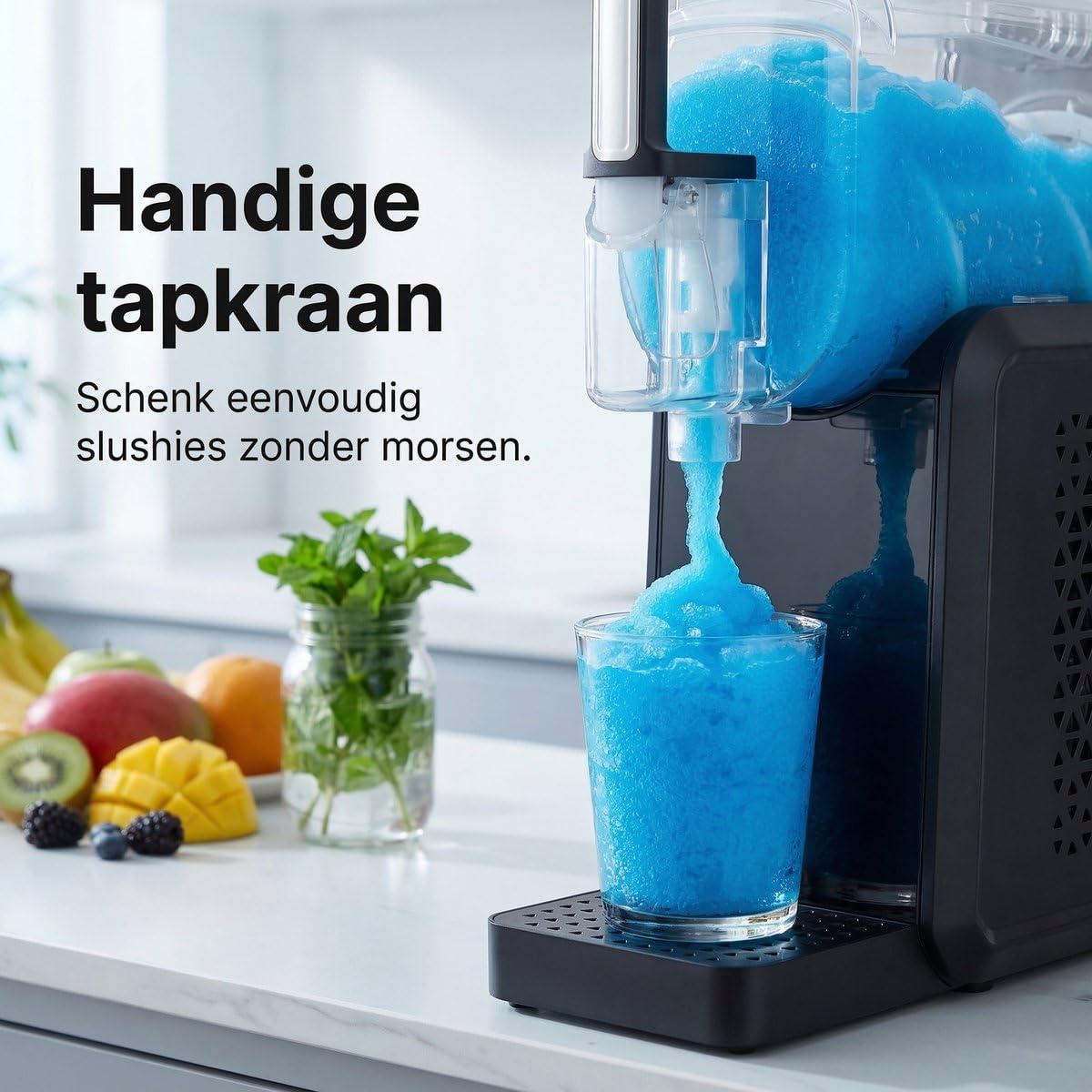 Machine à granités Lugia Arctic – Machine à Slush Puppies – 1,8 L – 7 programmes – Milkshakes, frappés, cocktails glacés et smoothies – Machine à glace – Autonettoyante – 200 W