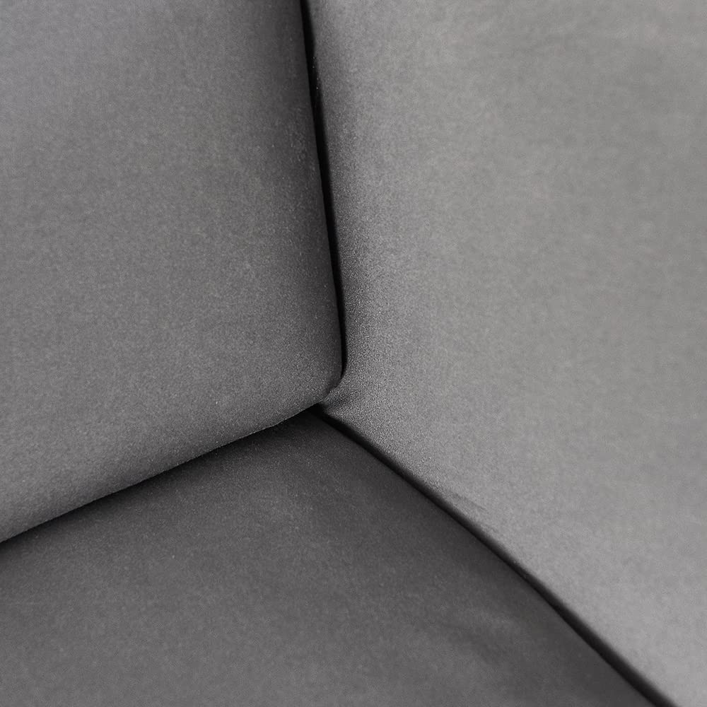 Copripoltrona con Orecchie 1 Posto Elasticizzato 2 Pezzi Coprisedile con Orecchie Fodera per Pouf Fodere per poltrone Elastiche Grigio Scuro