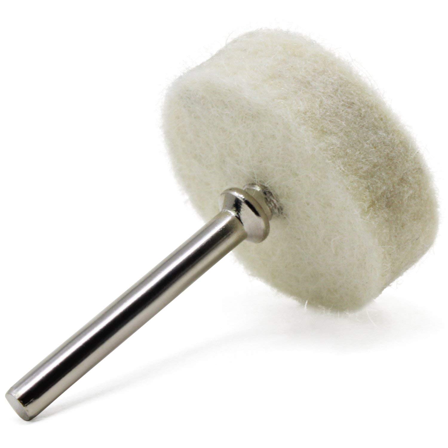 Tampone per Lucidatura in Feltro di Lana,100 Pezzi Ruote Pulite per Lavorazione Del Metallo e Del Legno (13mm 25mm)
