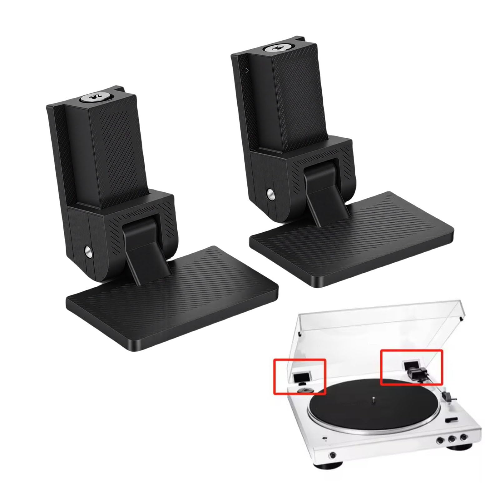FILFEEL Technica Cerniere Copertura Giradischi – Cerniere di Ricambio per Giradischi LP120 LP60X LP140 LP5 LP3 LP70X PS-HX500 Dual CS 429 a Trazione Diretta – Confezione da 2 in Plastica ABS