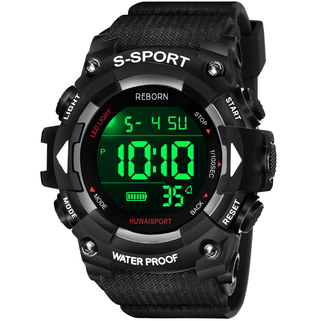 ZEKU PU Synthetic Leather LED Light Chronograph Luxury Digital Waterproof Watch for Men (9101, Black) (B0BN3CVQBF) Amazon Price History, Amazon Price Tracker