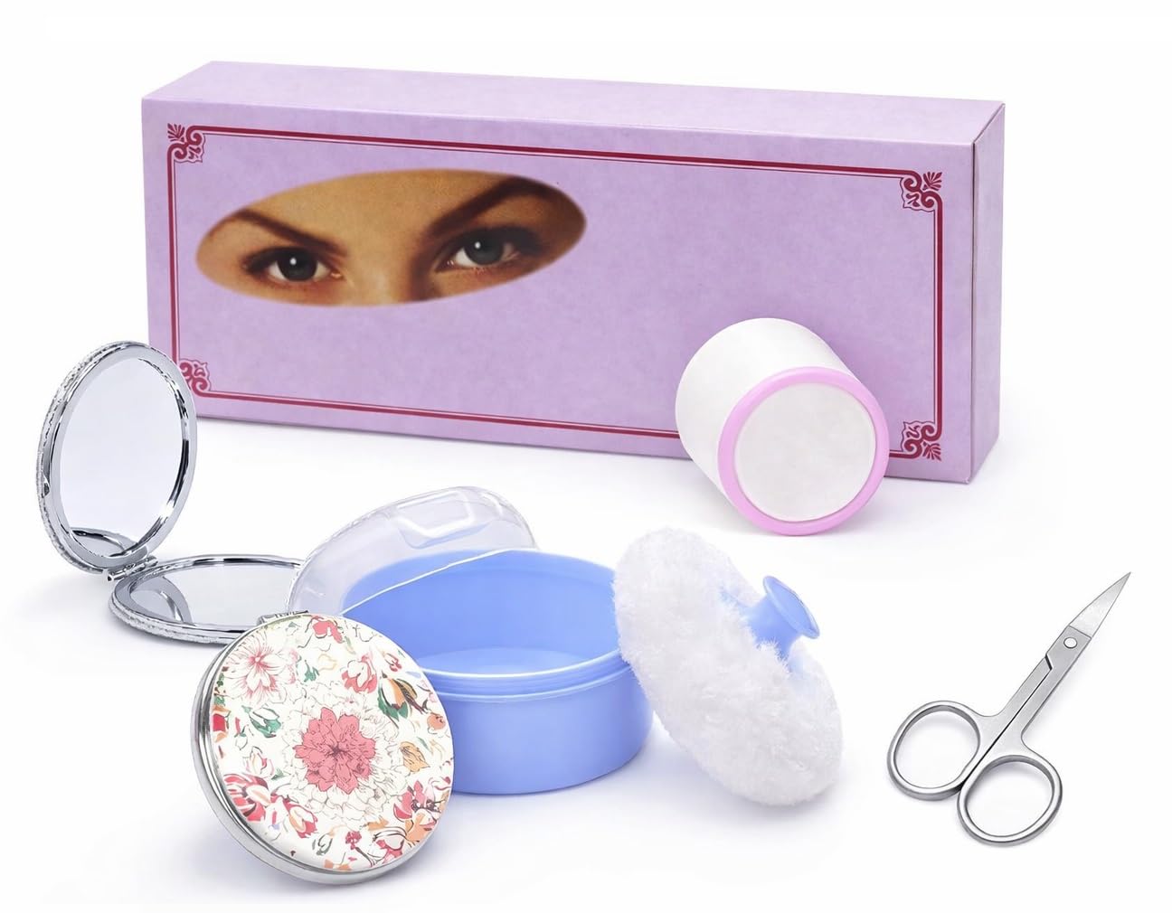 Caja con hilo para depilación facial KULIA y espejo, el regalo ideal de cuidado personal ella