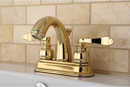 Miniatura 3 de Kingston Brass KB8611NFL NuWave - Grifo de baño francés de 4 pulgadas, cromado pulido